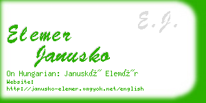 elemer janusko business card
